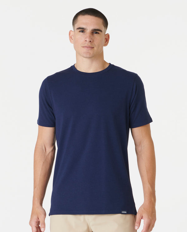 Aviation Tee Split-Hem Navy