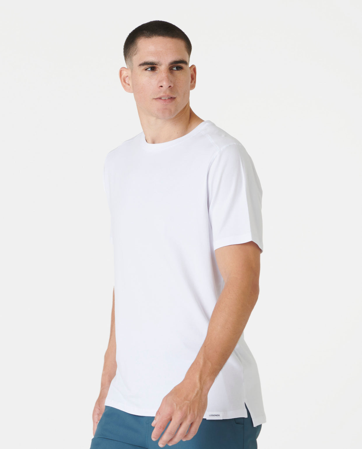 Aviation Tee Split-Hem White