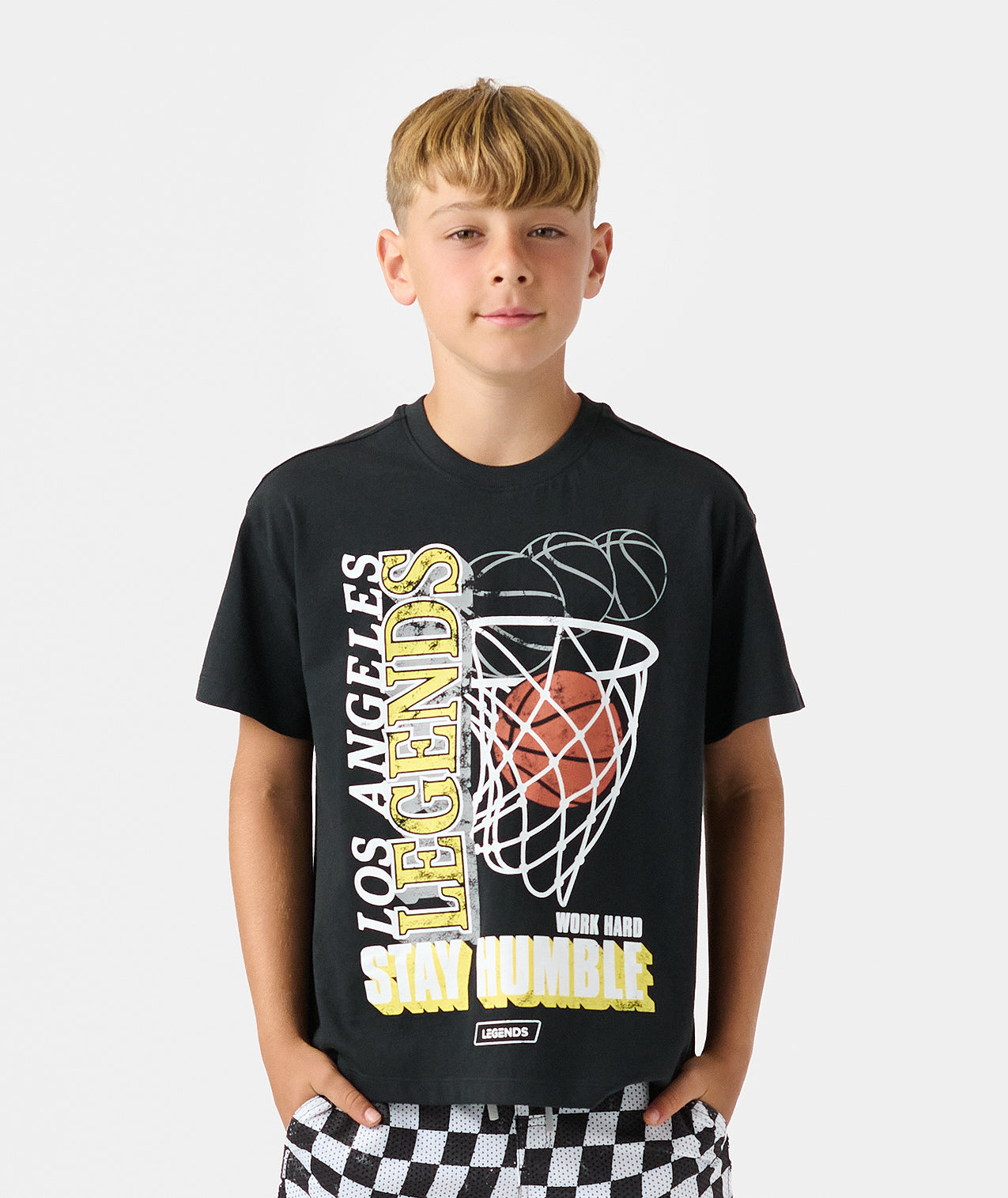 Little Legends Theo Tee Black WHSH