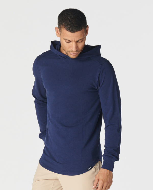 Aviation Tee Hooded LS Navy