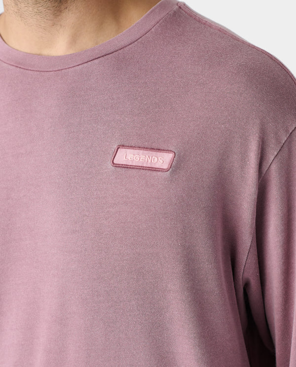Fairfax Oversized LS Tee Washed Ruby