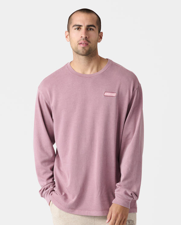 Fairfax Oversized LS Tee Washed Ruby