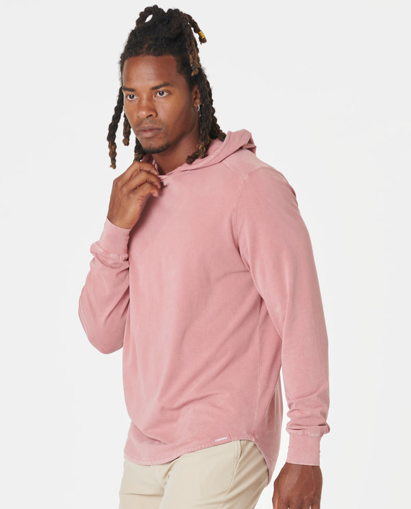 Aviation Tee Hooded LS Washed Withered Rose