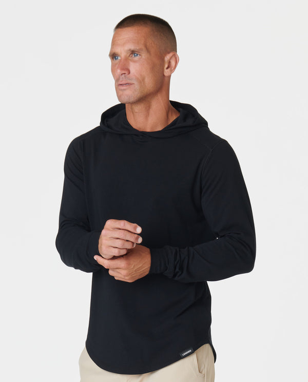 Aviation Tee Hooded LS Black