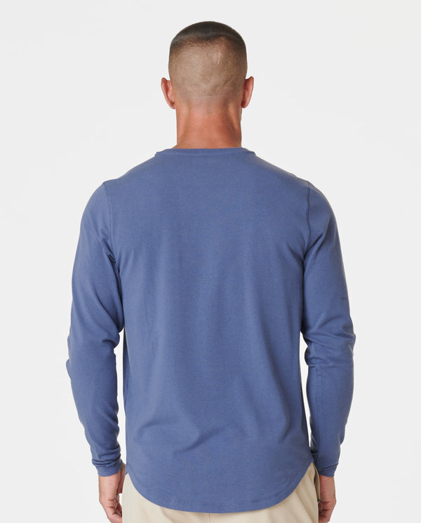 Aviation Tee Curved Hem LS Nightshadow