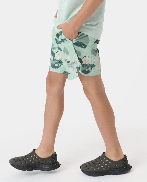 Little Legends Luka Short Distressed Camo Dusty Sage