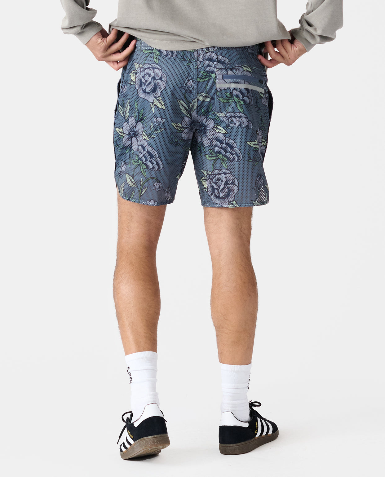 Luka Mesh Short Vintage Floral Nightshadow