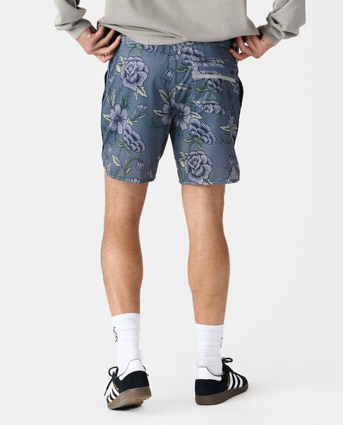 Luka Mesh Short Vintage Floral Nightshadow