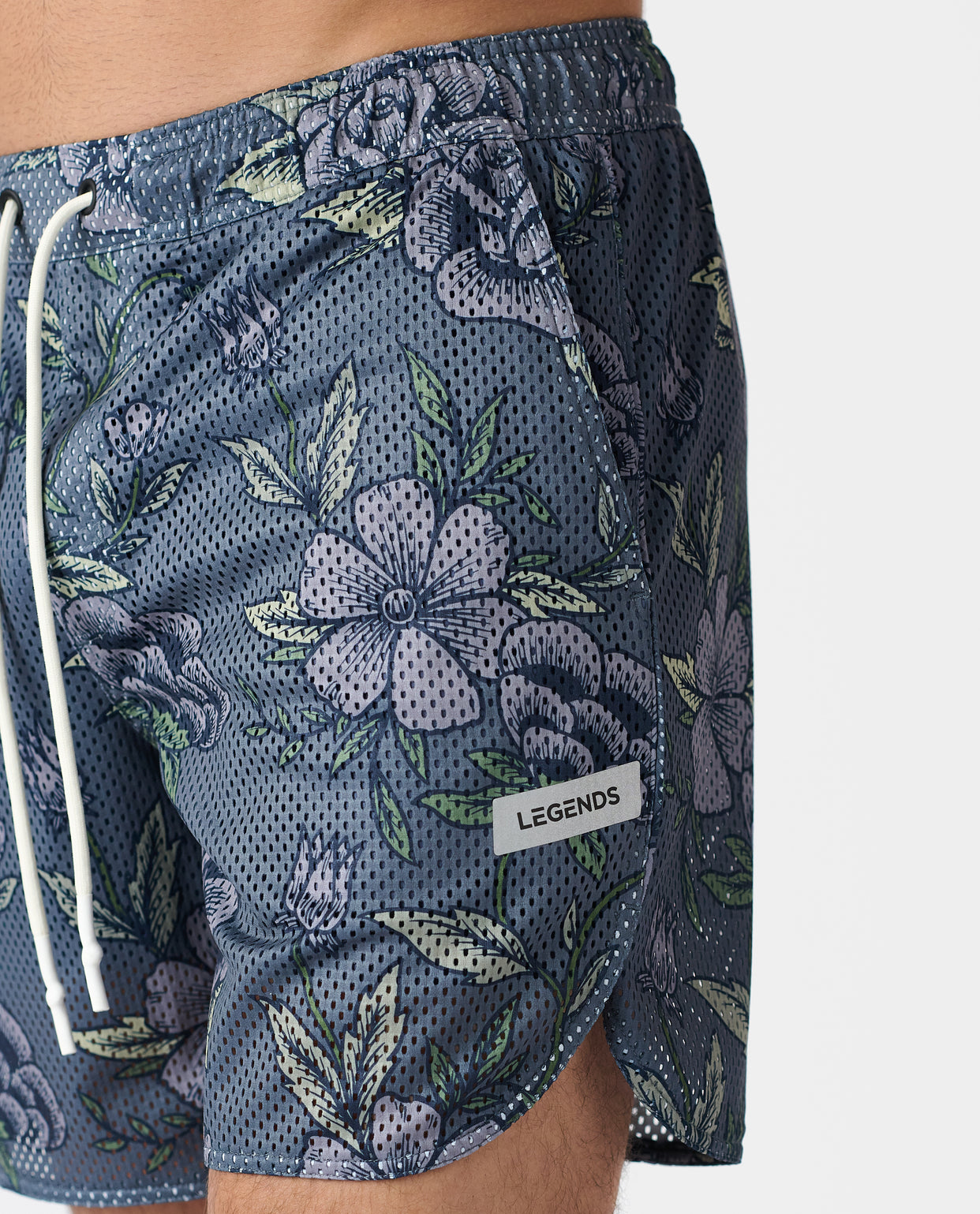 Luka Mesh Short Vintage Floral Nightshadow
