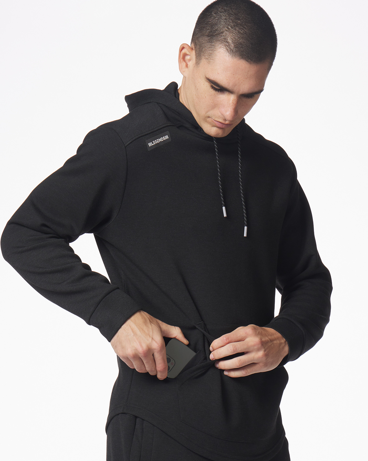 Hawthorne Tech Hoodie Black Heather