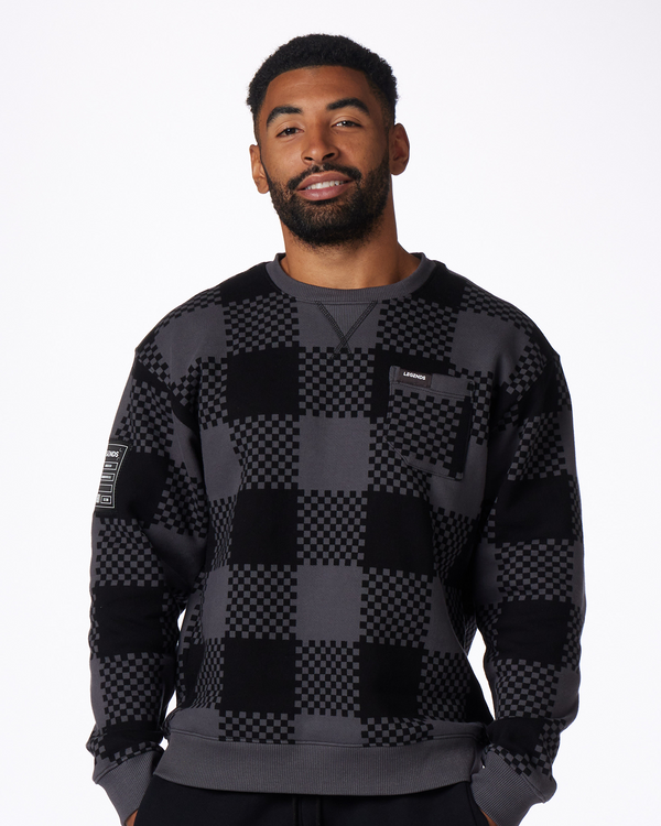 FairFax Crew Black Oversized Check