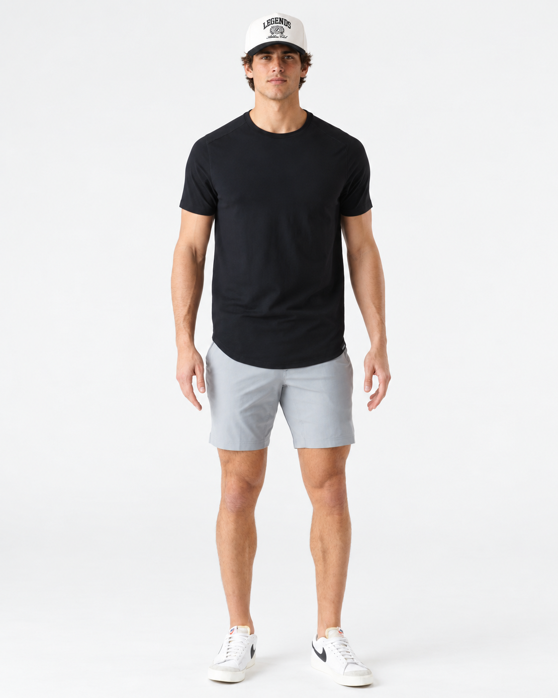 Aviation Tee Curved Hem Black - 2