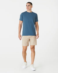Aviation Tee Split-Hem Washed Navy