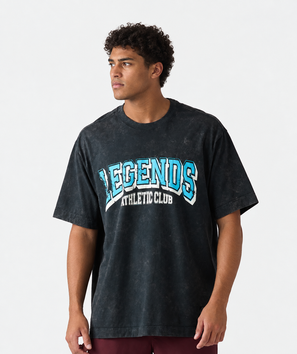 Heritage Oversized Tee AC Washed Charcoal - 1