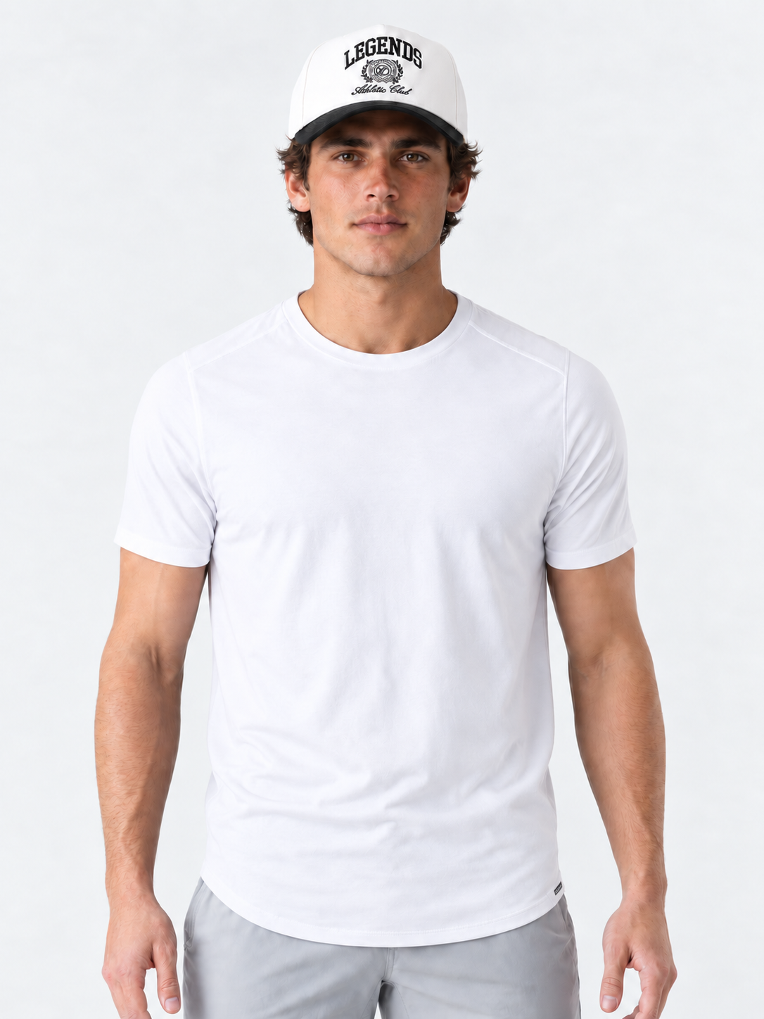 Aviation Tee Curved Hem White - 1