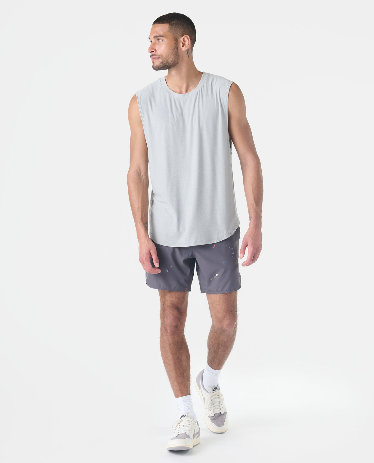 Luka Short Charcoal Space Drip