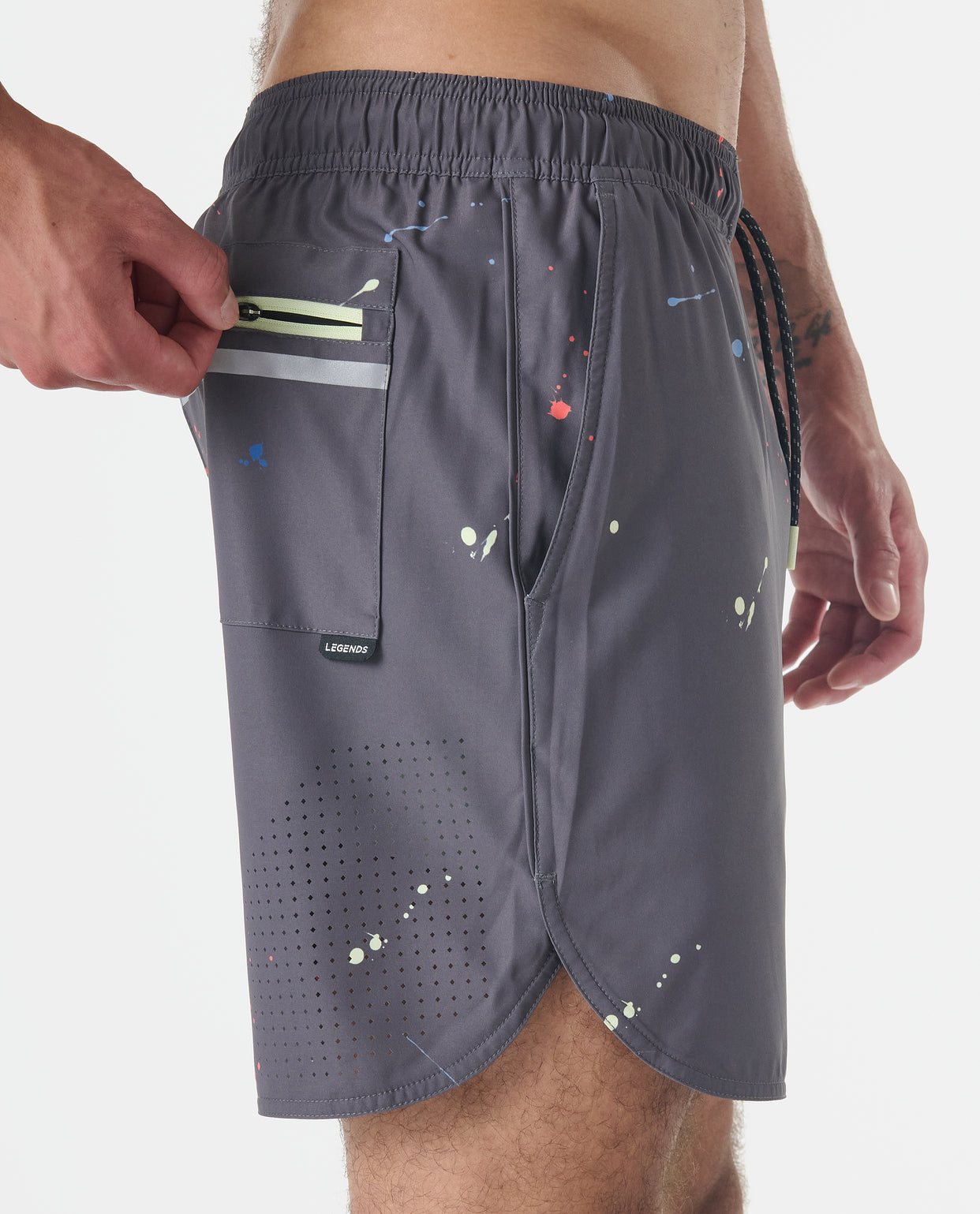 Luka Short Charcoal Space Drip