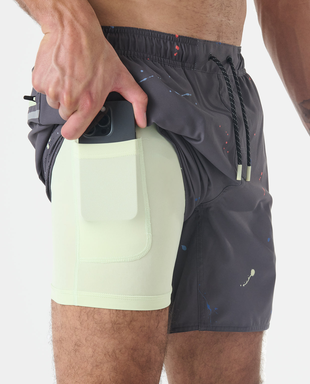 Luka Short Charcoal Space Drip