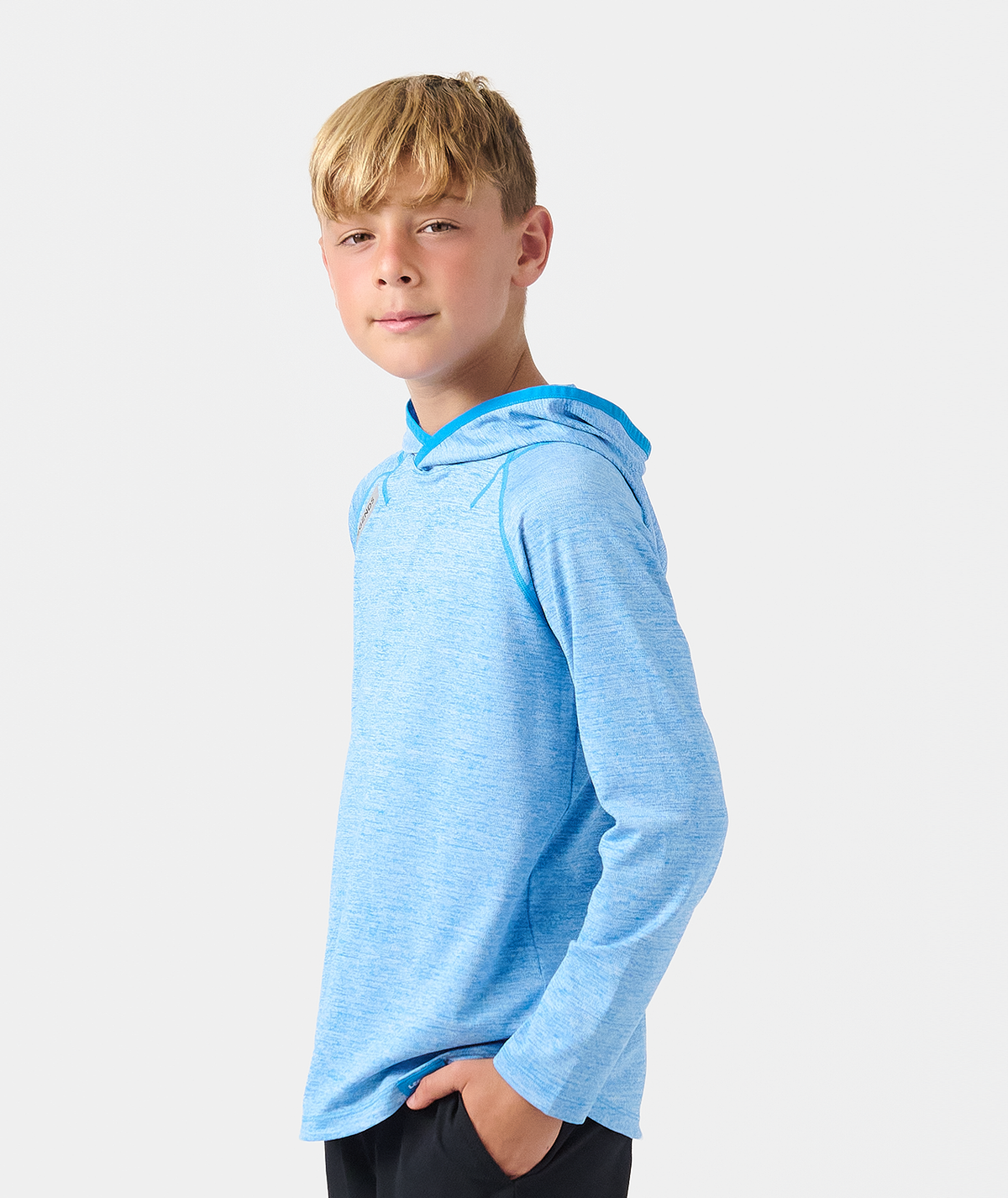 Little Legends Enzo Hooded LS Marathon Blue Heather - 3