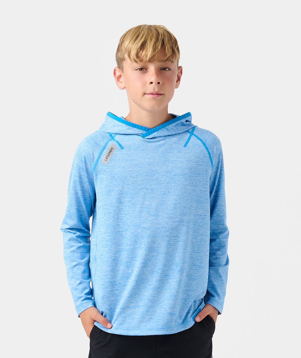 Little Legends Enzo Hooded LS Marathon Blue Heather - 1
