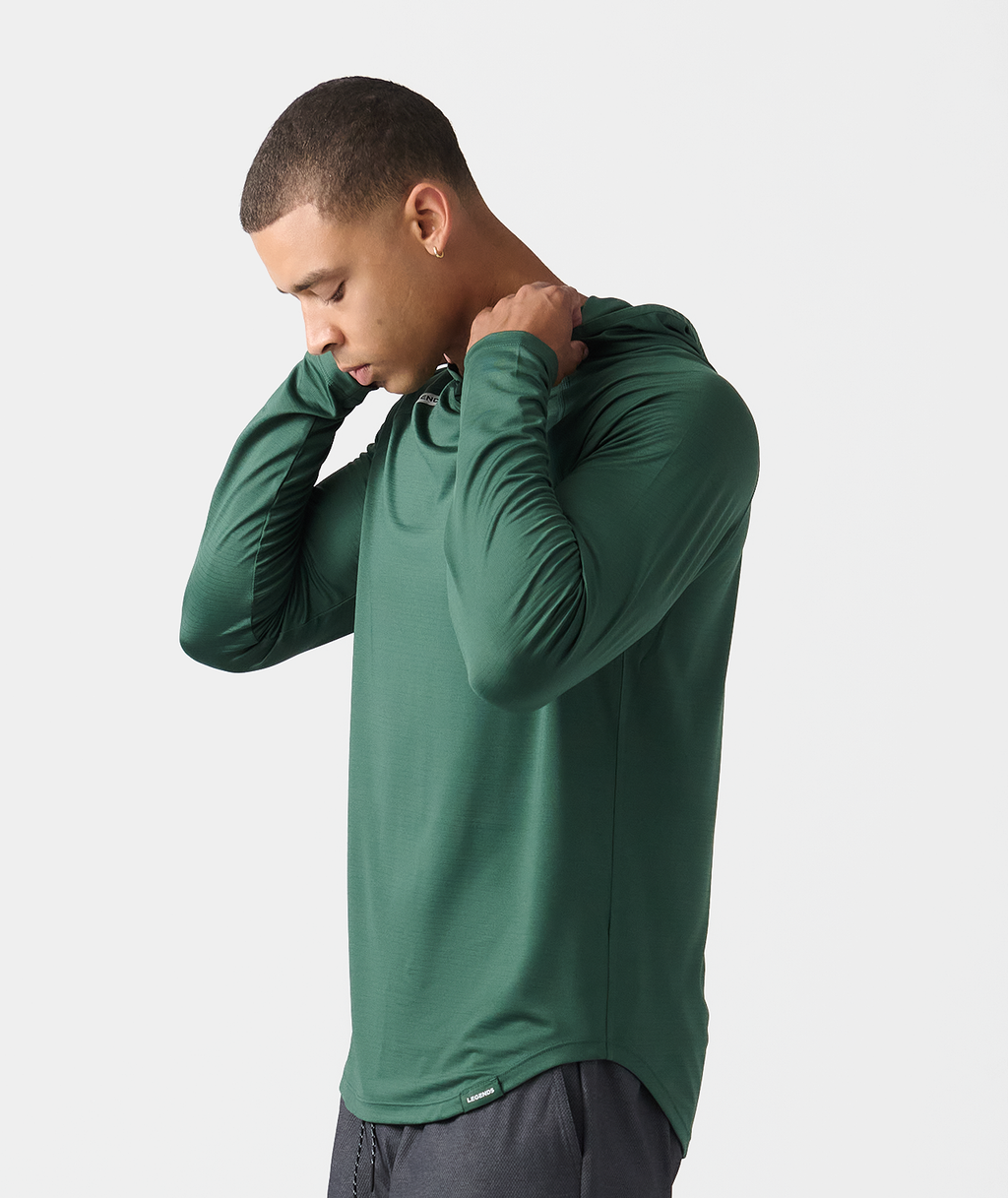 Enzo Hooded LS Dark Moss - 2