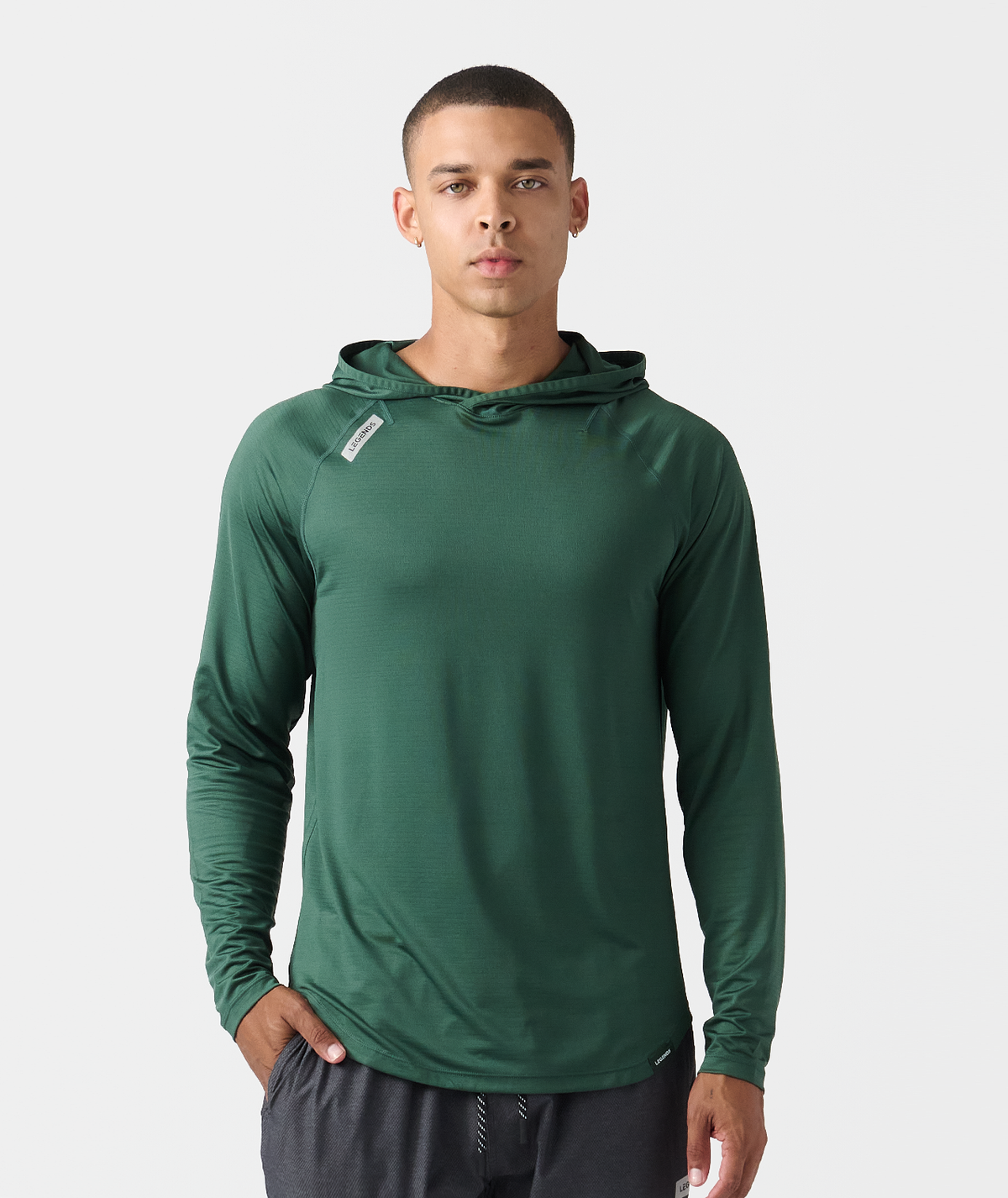 Enzo Hooded LS Dark Moss - 1