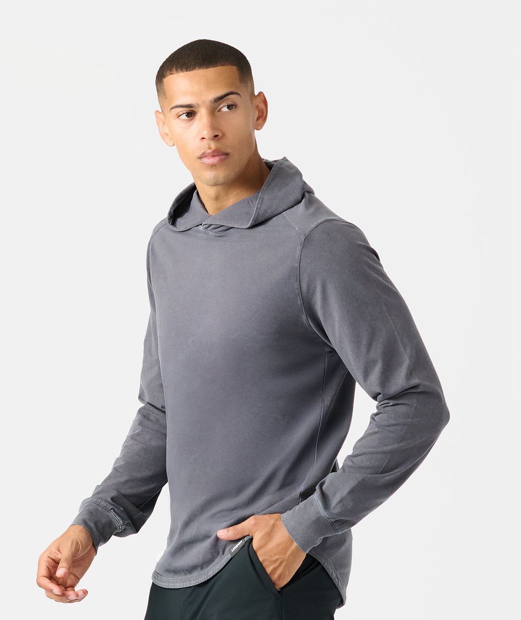 Aviation Tee Hooded LS Washed Charcoal Gray - 2