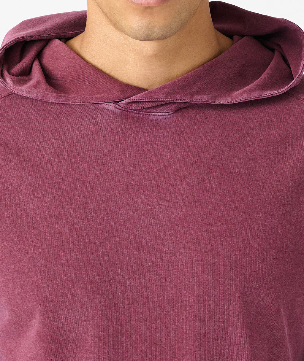 Aviation Tee Hooded LS Washed Fig - 4