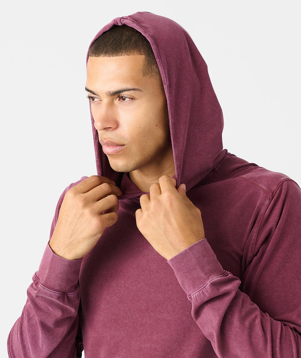 Aviation Tee Hooded LS Washed Fig - 5