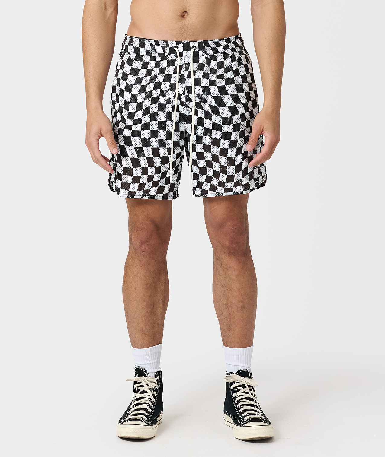 Luka Mesh Short Warped Checkers