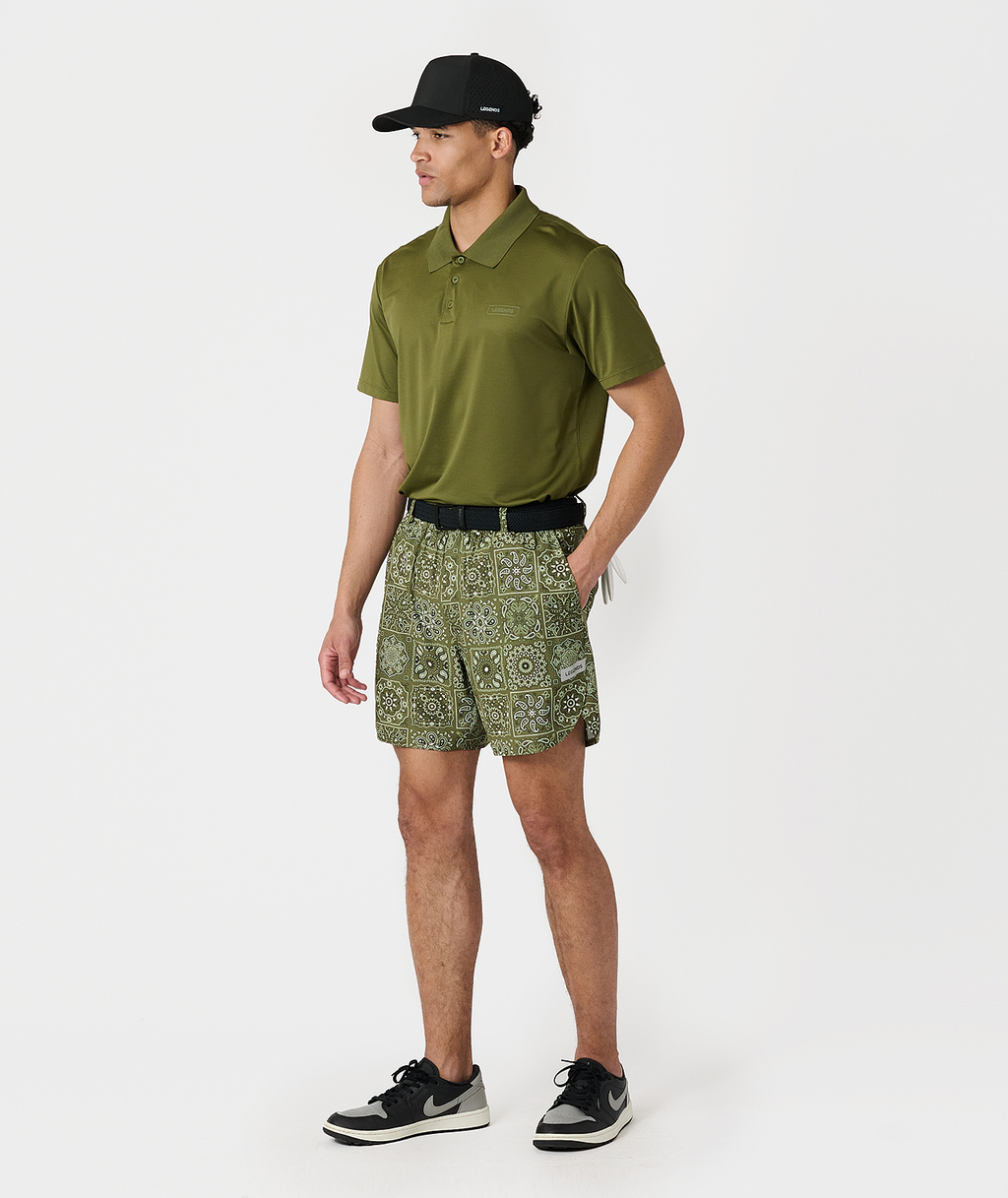 Luka Golf Short Paisley Tile Cypress - 8