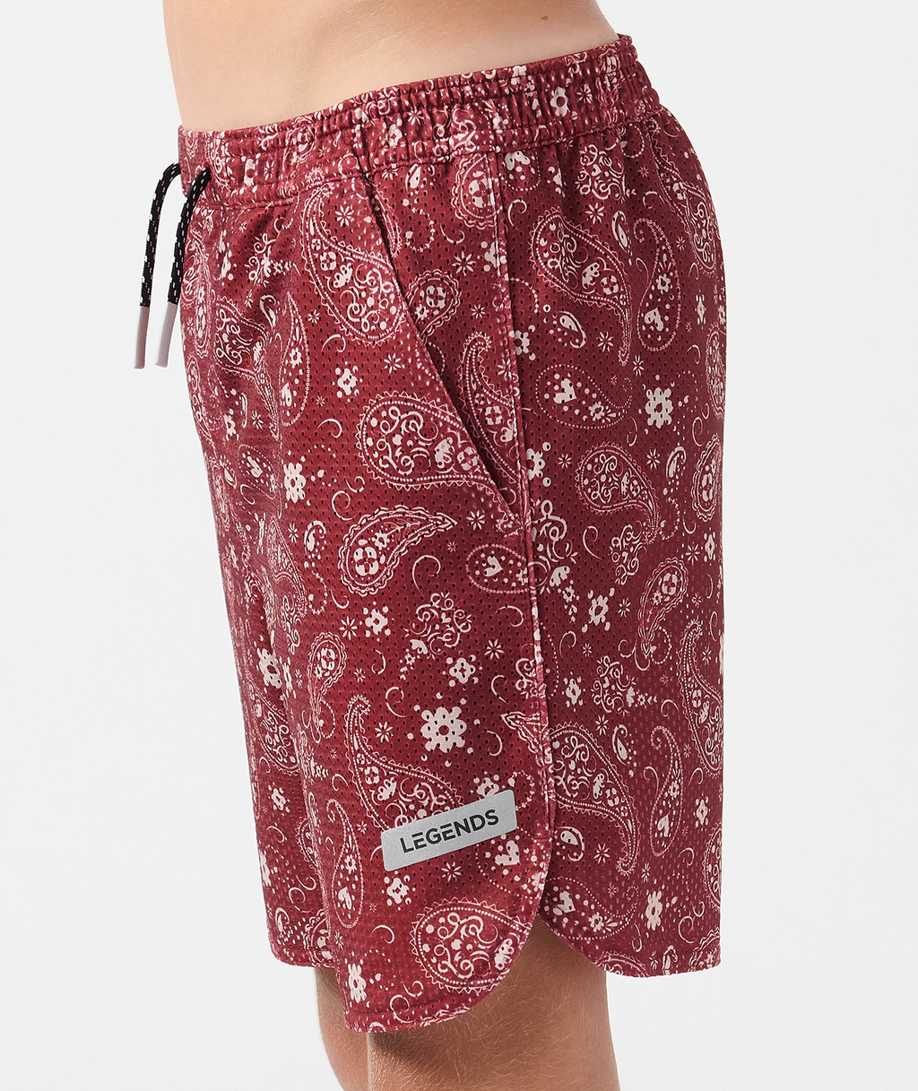 Little Legends Luka Mesh Short Crimson Paisley - 5