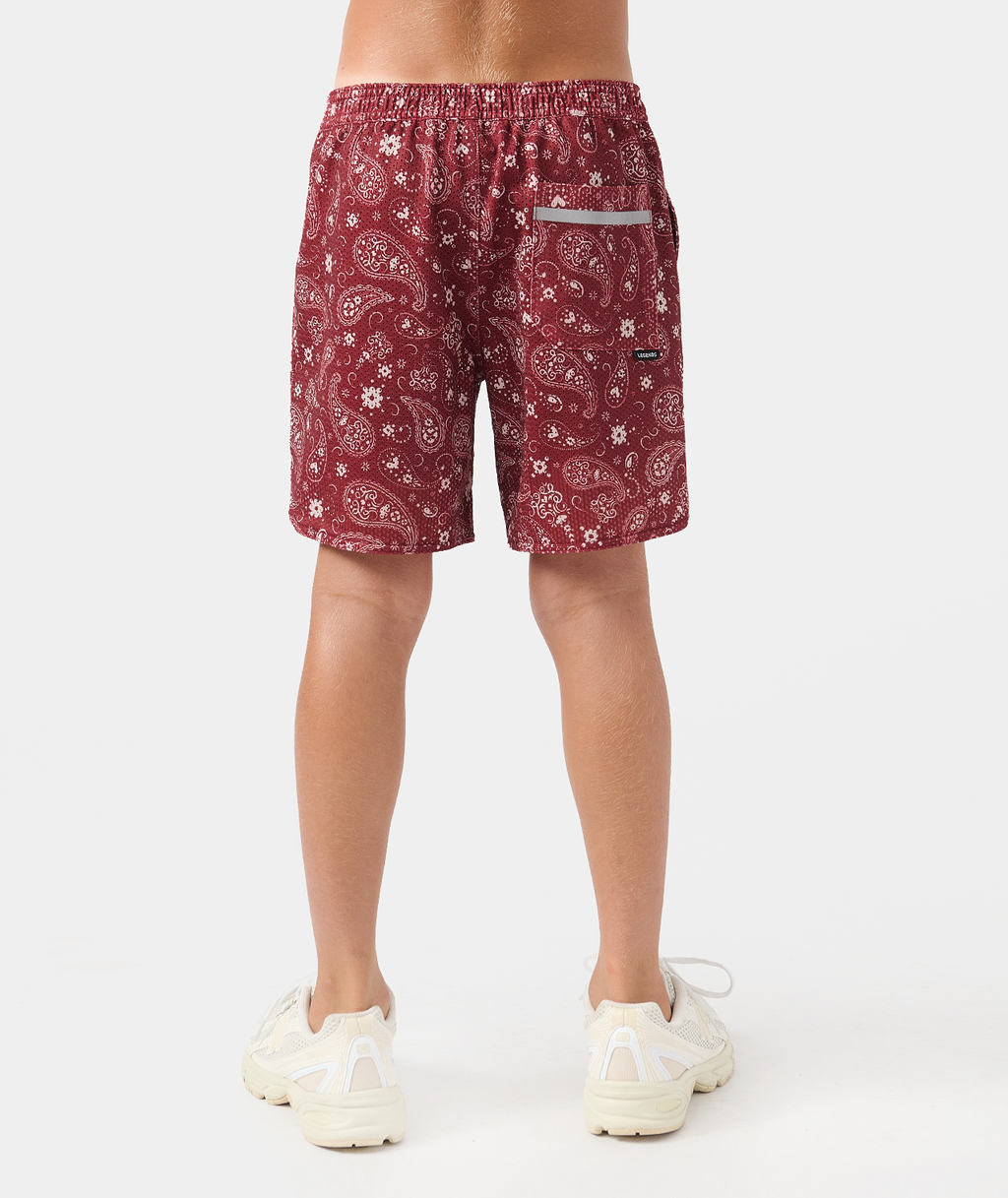 Little Legends Luka Mesh Short Crimson Paisley - 2