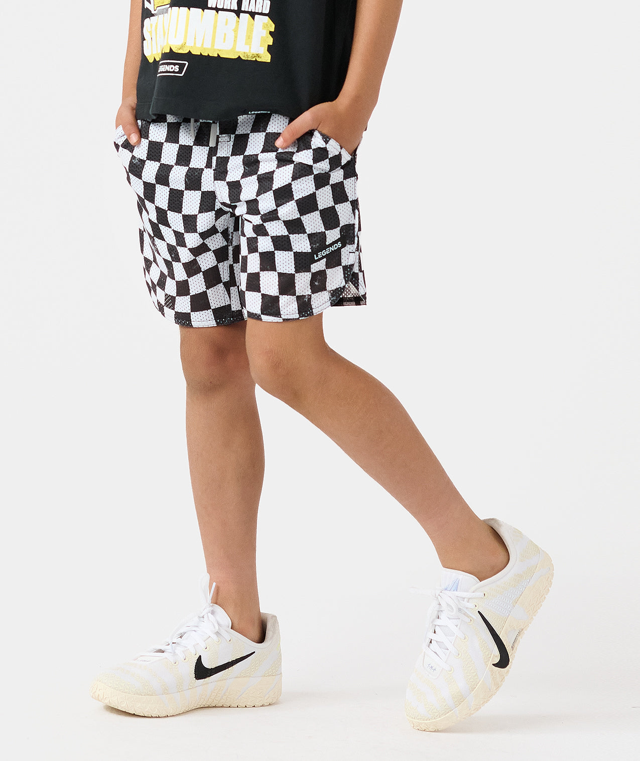 Little Legends Luka Mesh Short Warped Checkers - 2