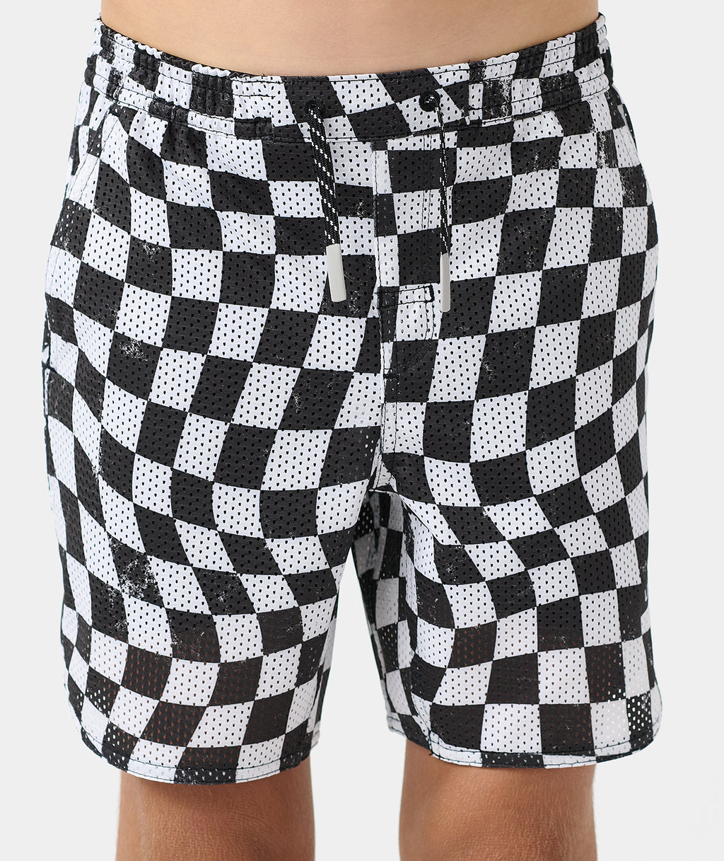 Little Legends Luka Mesh Short Warped Checkers - 6