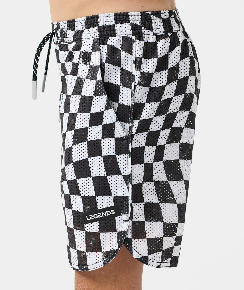 Little Legends Luka Mesh Short Warped Checkers - 5