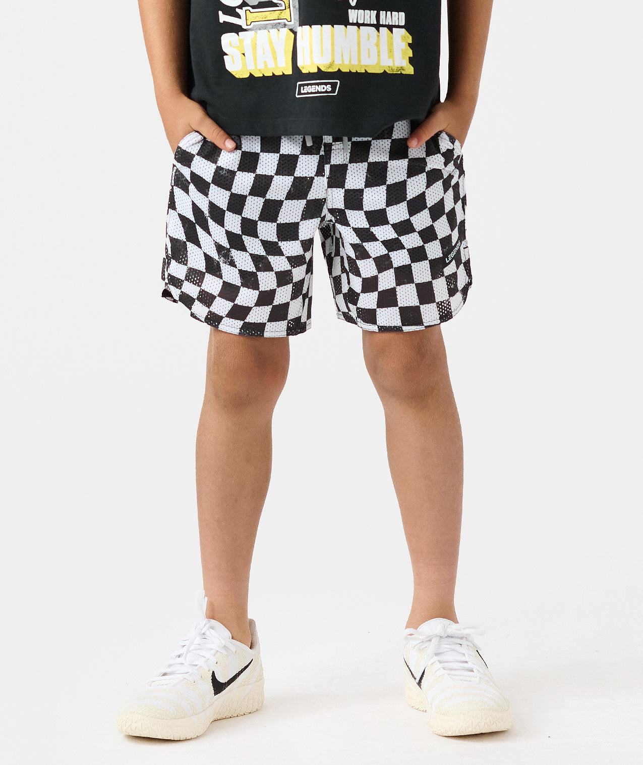 Little Legends Luka Mesh Short Warped Checkers - 1