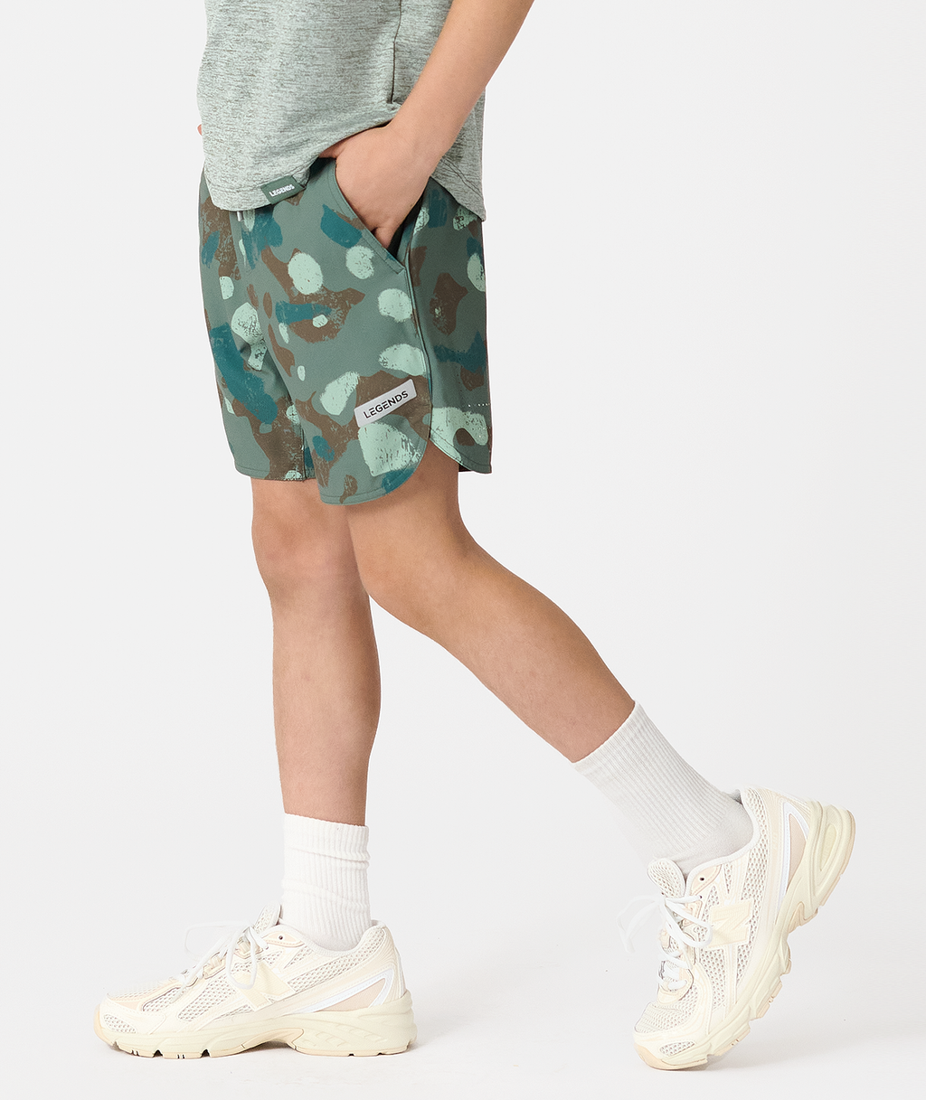 Little Legends Luka Short Hunter Green Camo