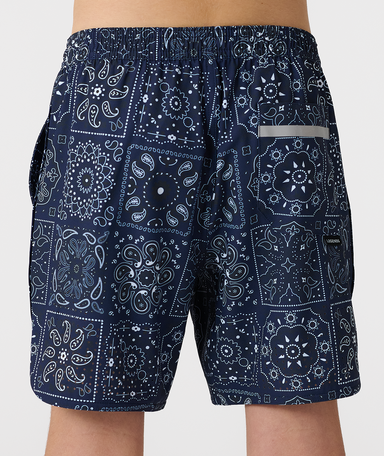 Little Legends Luka Short Paisley Tile Navy - 4