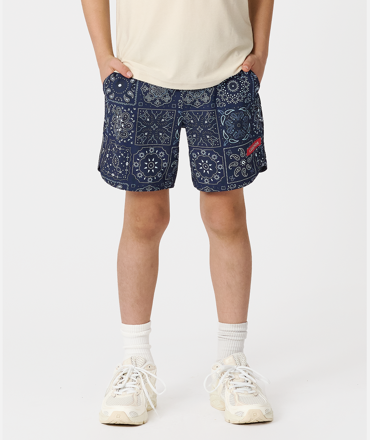 Little Legends Luka Short Paisley Tile Navy - 1