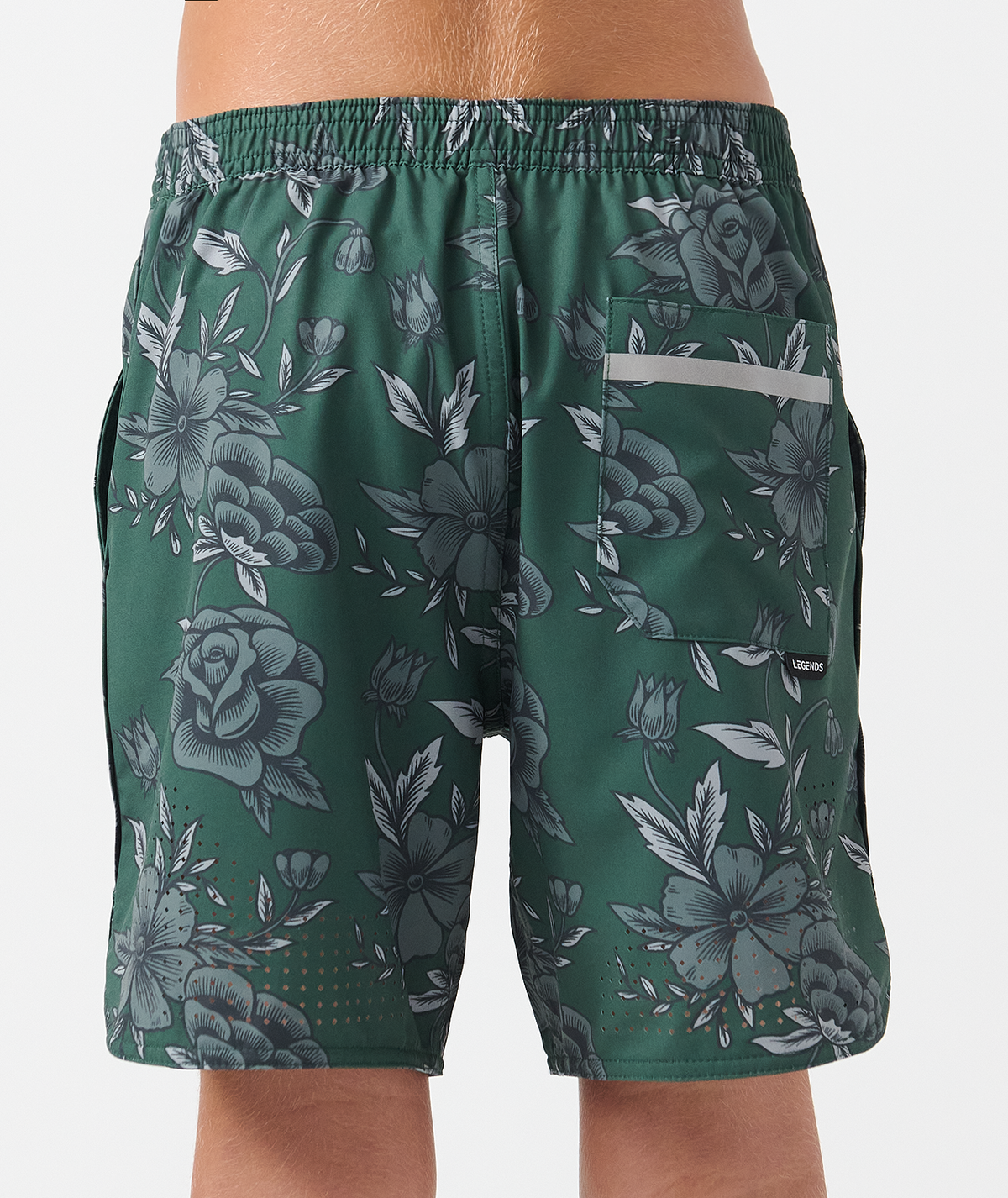 Little Legends Luka Short Vintage Floral Dark Moss - 4