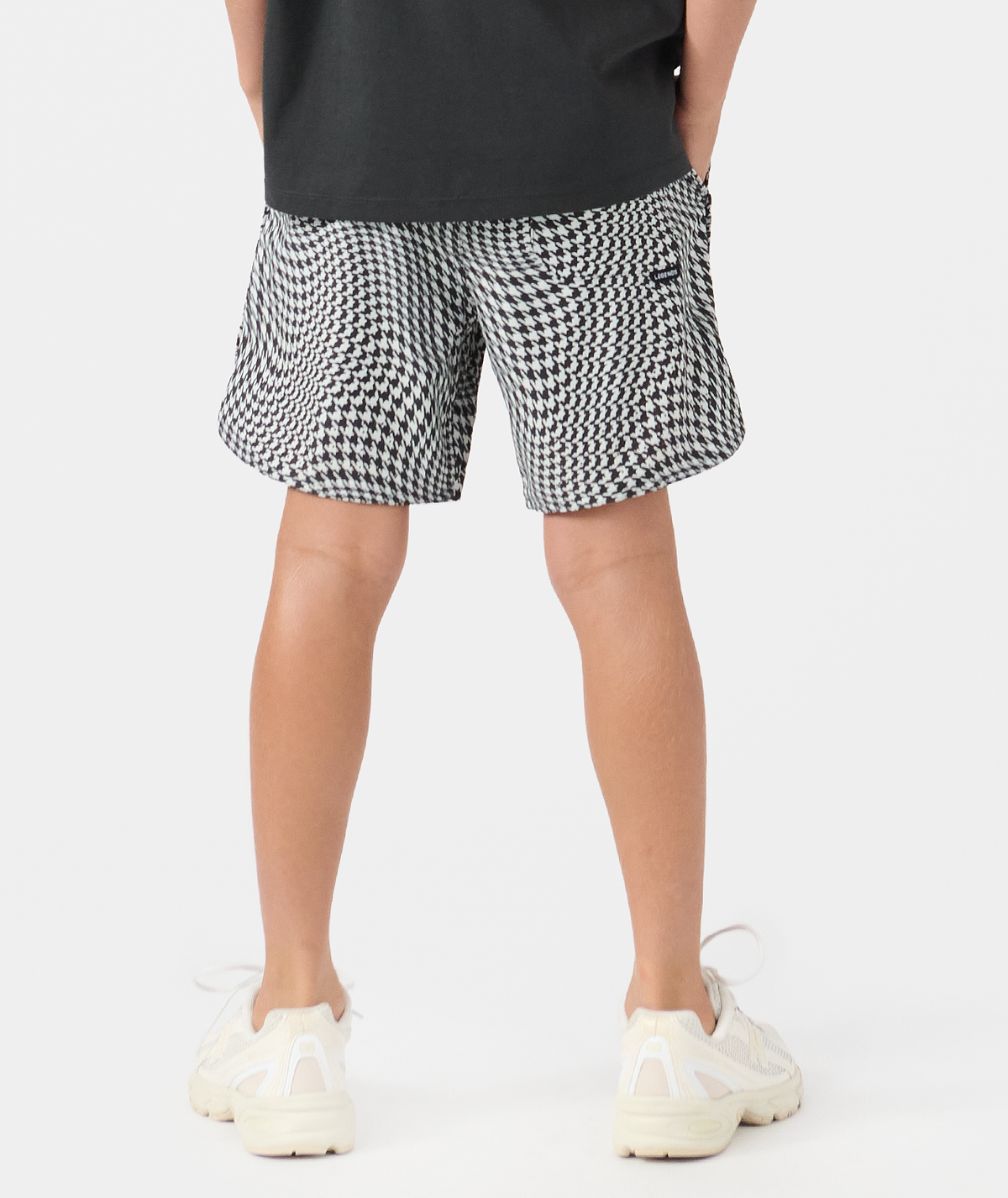 Little Legends Luka Short Warped Houndstooth Faded Black - 6
