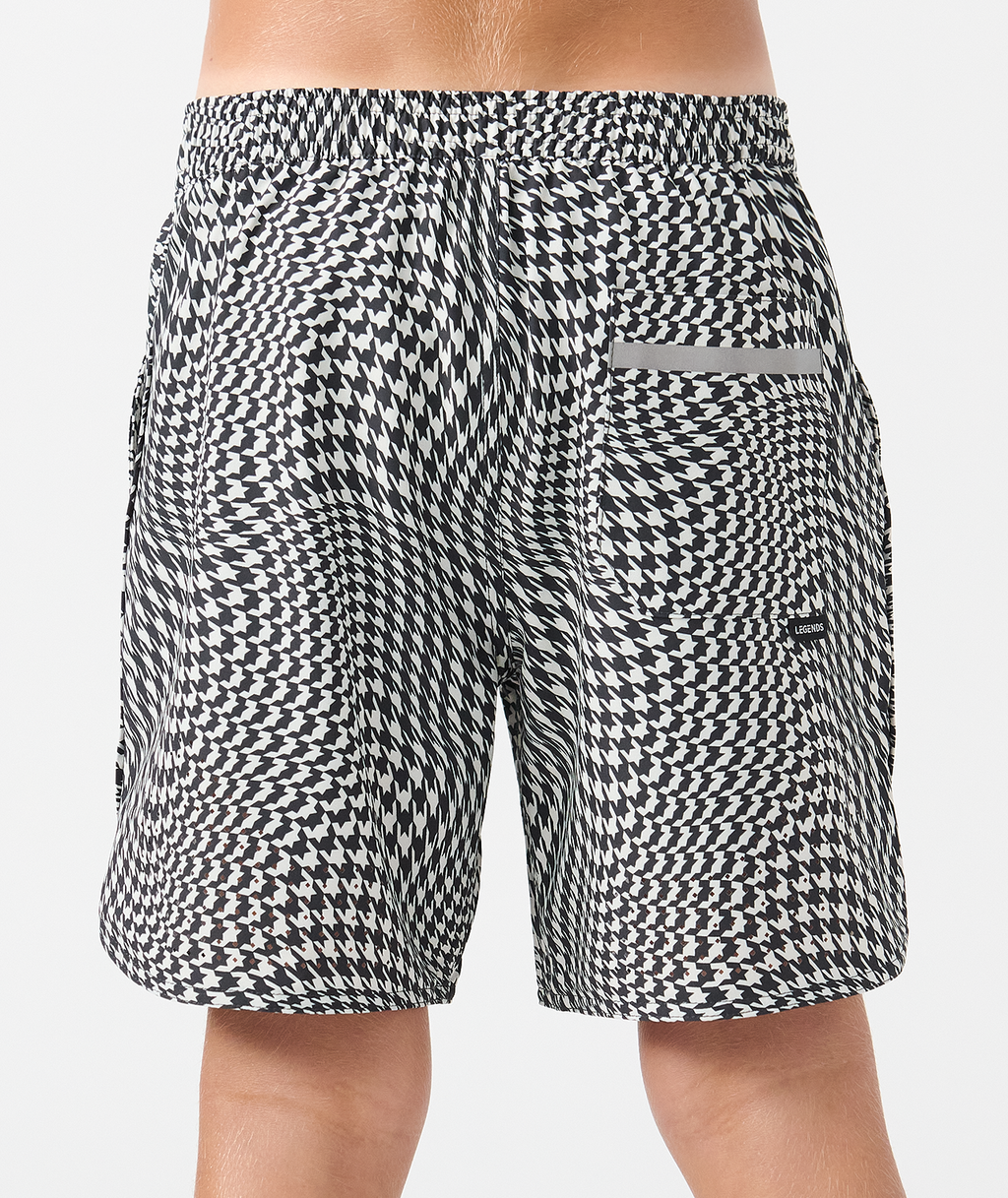 Little Legends Luka Short Warped Houndstooth Faded Black - 5