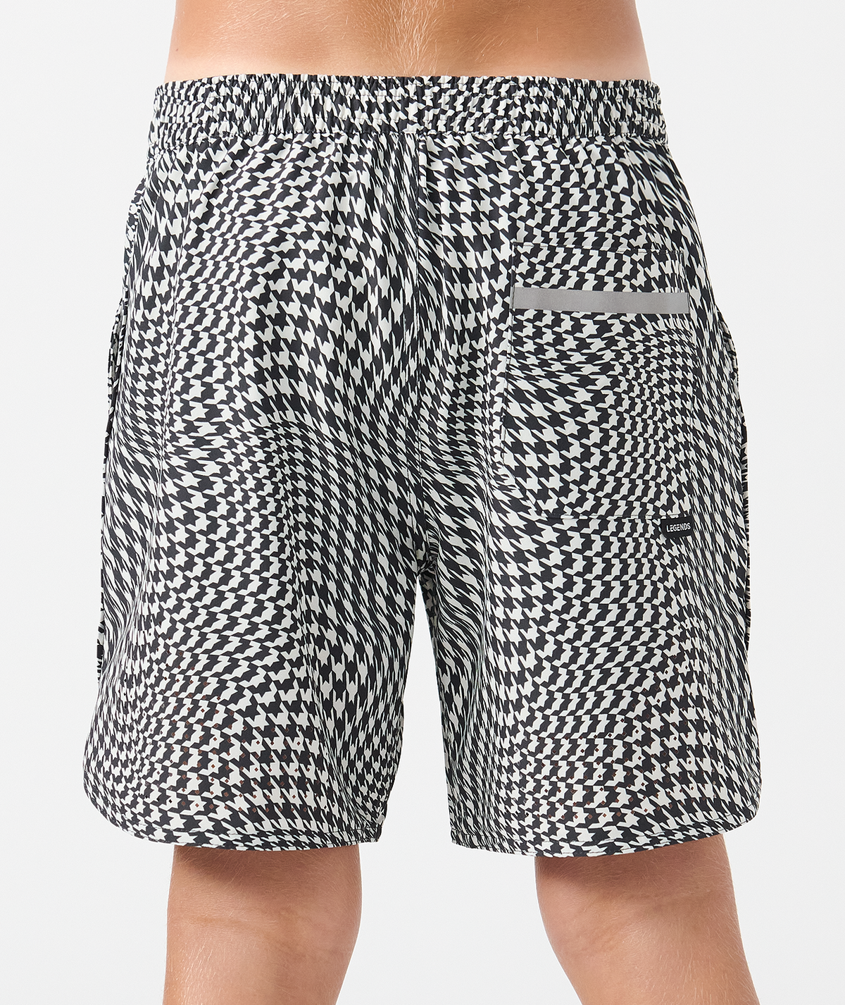 Little Legends Luka Short Warped Houndstooth Faded Black - 5