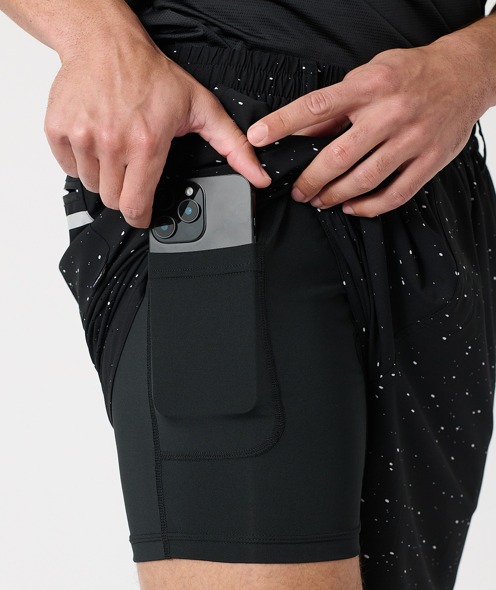 Luka Golf Short Black Splatter - 7