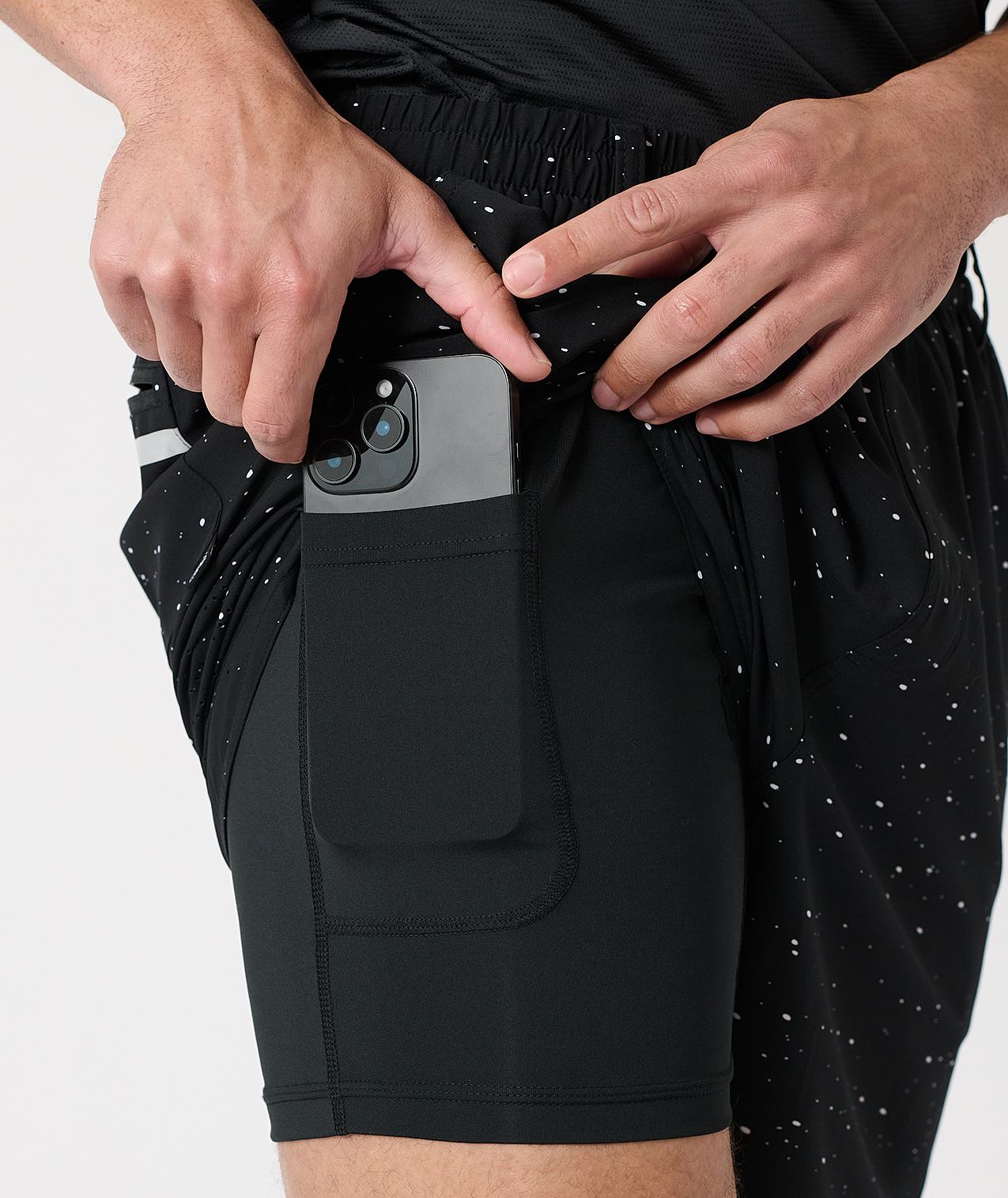 Luka Golf Short Black Splatter - 7