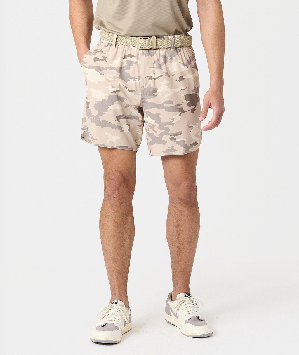 Luka Golf Short Taupe Camo - 1