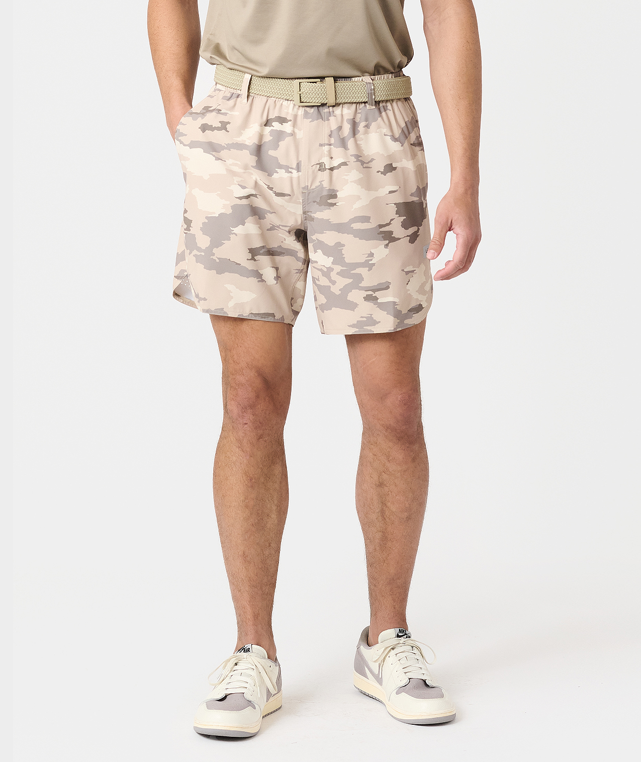 Luka Golf Short Taupe Camo - 1