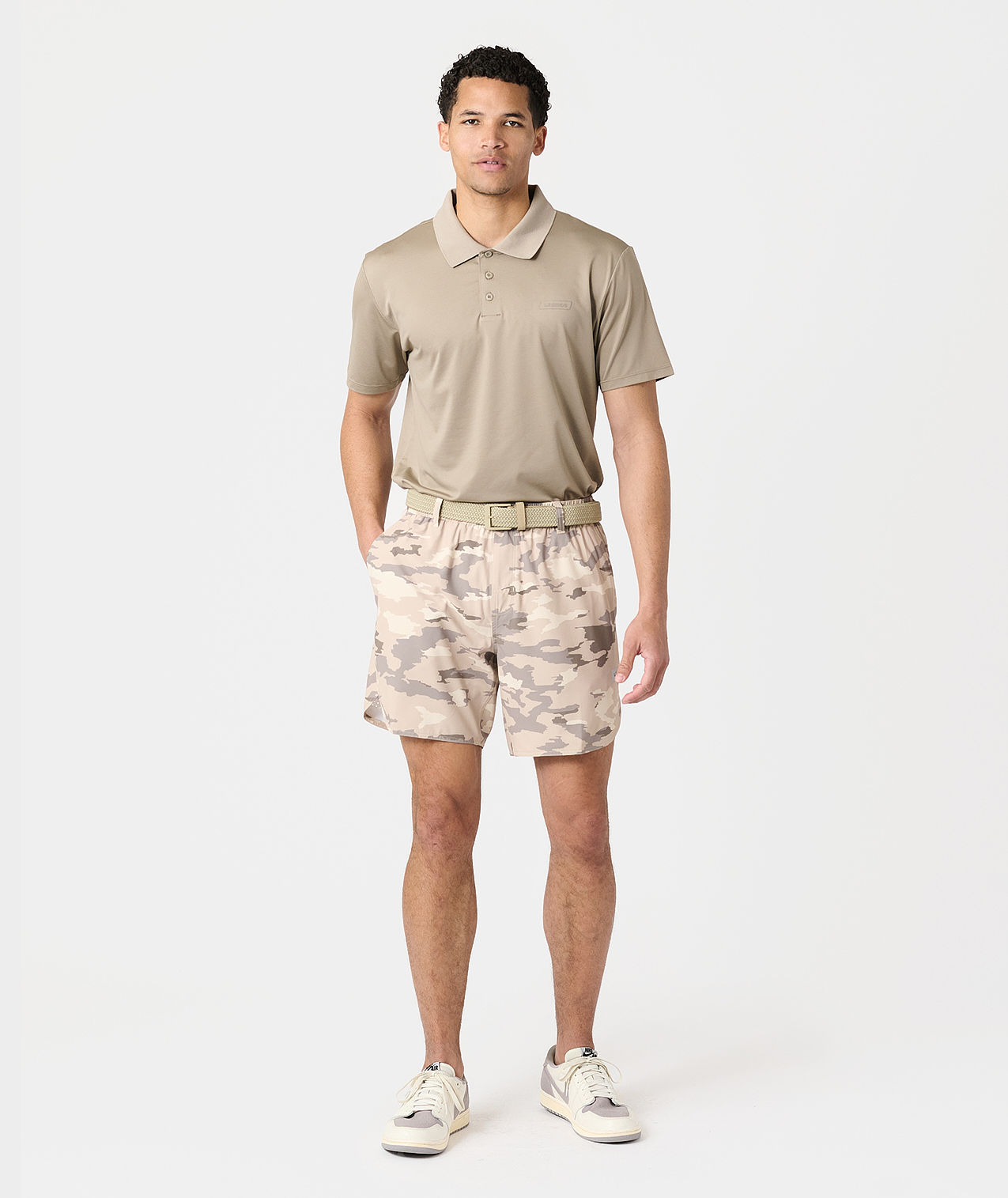 Luka Golf Short Taupe Camo - 9