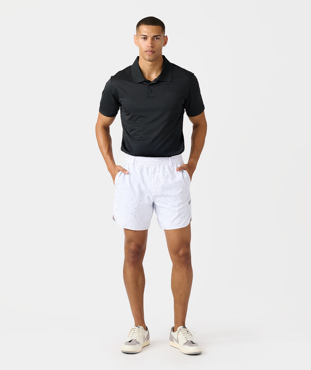 Luka Golf Short White Black Splatter - 8